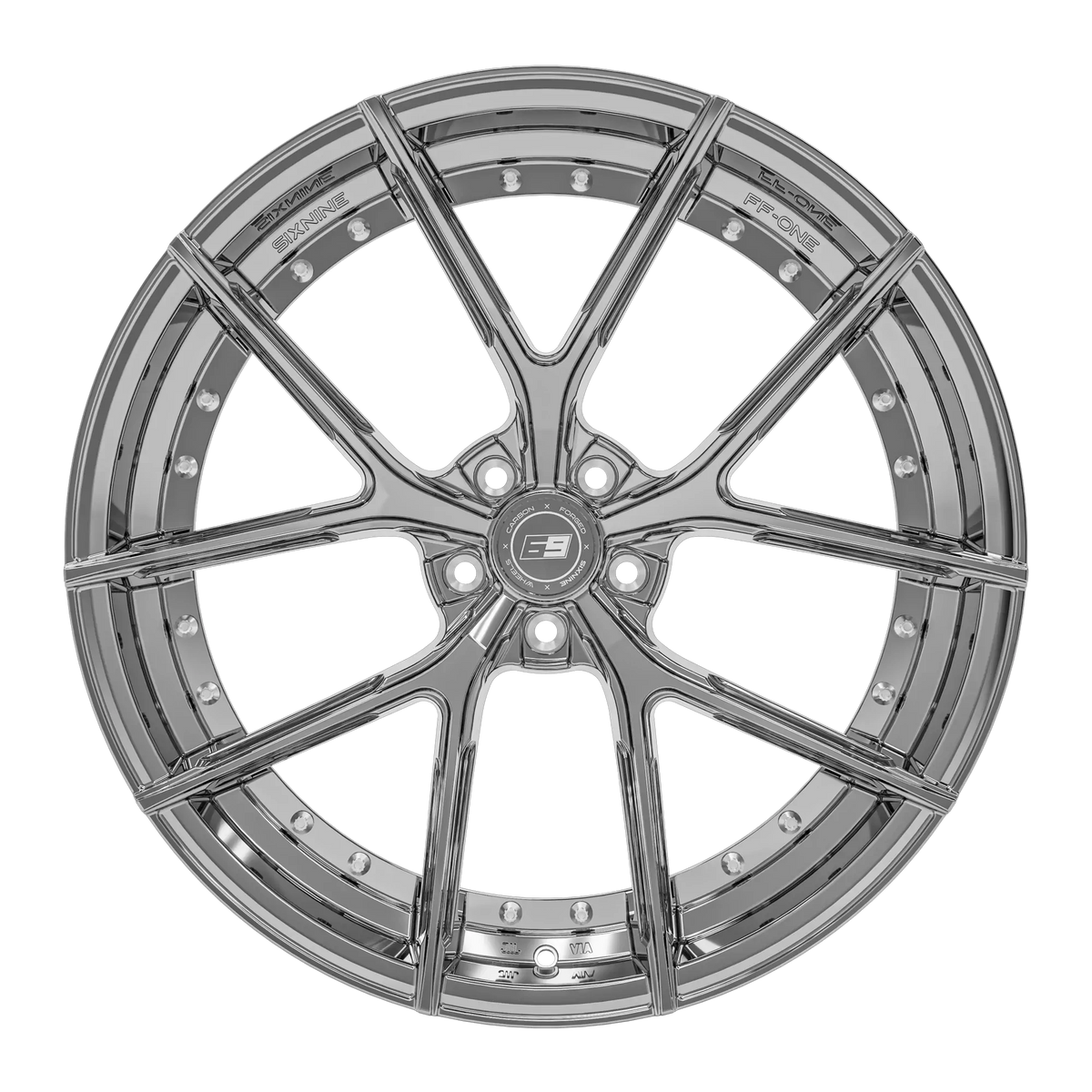 SIXNINE FF-ONE Felgensatz – 4 Felgen 2× 10,5x20 ET15 VA, 2× 11,5x21 ET17 HA, LiquidMetal passend für BMW M2 G87