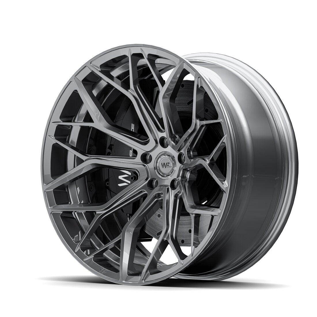 Kompletträder-Satz WF Wheels HE.1-FF Gloss Steel 20/21 Zoll mit Reifen & RDKS passend für BMW M2 G87