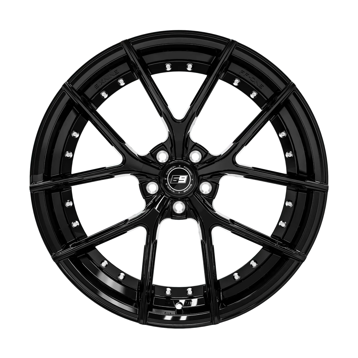 SIXNINE FF-ONE Felgensatz – 4 Felgen 2× 10,5x20 ET15 VA, 2× 11,5x21 ET17 HA, GlossyBlack passend für BMW M2 G87