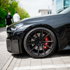 Carbon fiber front splitter flaps, dry carbon, suitable for BMW M2 G87 | G87Parts.de 