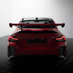 Carbon fiber rear wing spoiler with LED lighting, compatible with BMW 2 Series G42 & M2 G87 | G87Parts.de 