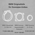 Downpipe Befestigungssatz – Schrauben & V-Bandschelle passend für HJS & Grail | G87Parts.de