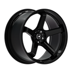 SIXNINE EVO-ONE Felgensatz – 4 Felgen 2× 10,5x20 ET15 VA, 2× 11x20 ET12 HA, GlossyBlack passend für BMW M2 G87 – Hinterachse 11x20 Halbansicht