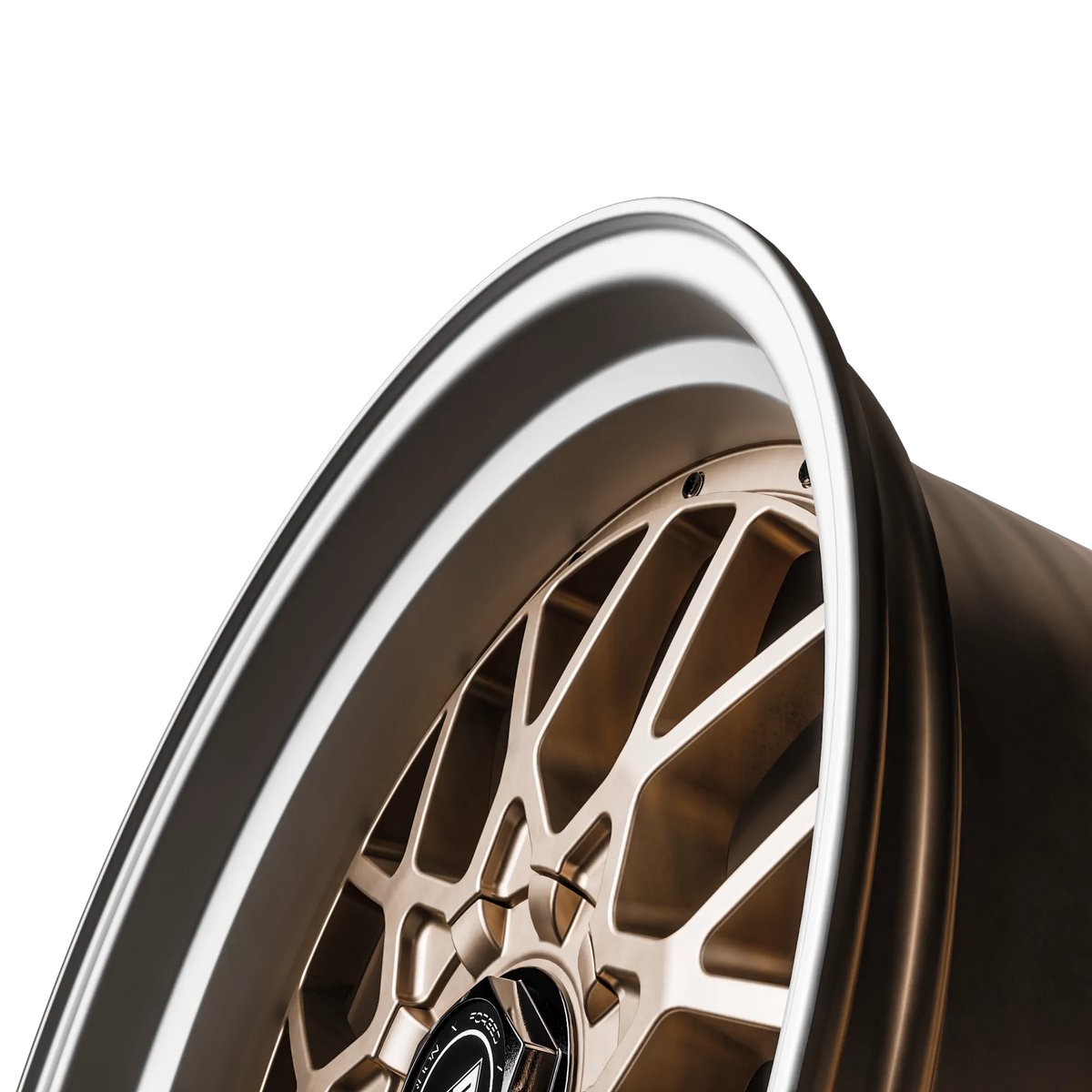 SIXNINE EVO-TWO Felgensatz – 4 Felgen 2× 10,5x20 ET15 VA, 2× 11,5x21 ET17 HA, ChampagneGold passend für BMW M2 G87 – Vorderachse 10,5x20 Detail