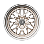 SIXNINE EVO-TWO Felgensatz – 4 Felgen 2× 10,5x20 ET15 VA, 2× 11,5x21 ET17 HA, ChampagneGold passend für BMW M2 G87 – Vorderachse 10,5x20 Frontansicht