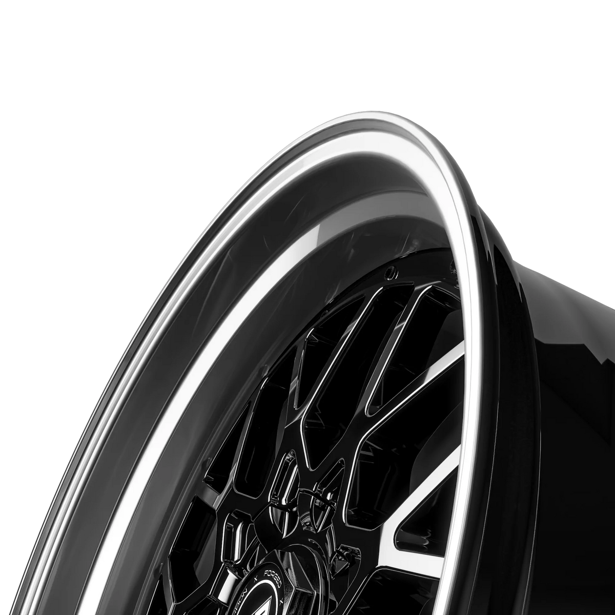 SIXNINE EVO-TWO Felgensatz – 4 Felgen 2× 10,5x20 ET15 VA, 2× 11,5x21 ET17 HA, GlossyBlack passend für BMW M2 G87 – Vorderachse 10,5x20 Detail