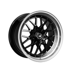 SIXNINE EVO-TWO Felgensatz – 4 Felgen 2× 10,5x20 ET15 VA, 2× 11,5x21 ET17 HA, GlossyBlack passend für BMW M2 G87 – Vorderachse 10,5x20 Halbansicht