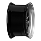 SIXNINE EVO-TWO Felgensatz – 4 Felgen 2× 10,5x20 ET15 VA, 2× 11,5x21 ET17 HA, GlossyBlack passend für BMW M2 G87 – Vorderachse 10,5x20 Seitenansicht