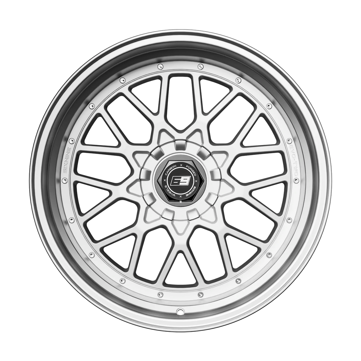 Kompletträder-Satz SIXNINE EVO-TWO HyperSilver 20/21 Zoll mit Reifen & RDKS passend für BMW M2 G87 – Frontansicht