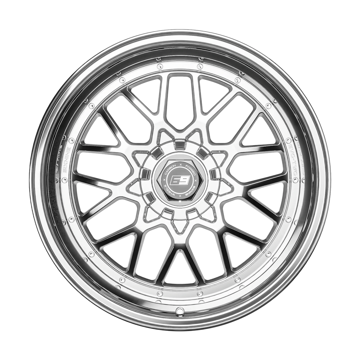 Kompletträder-Satz SIXNINE EVO-TWO LiquidMetal 20/21 Zoll mit Reifen & RDKS passend für BMW M2 G87 – Frontansicht