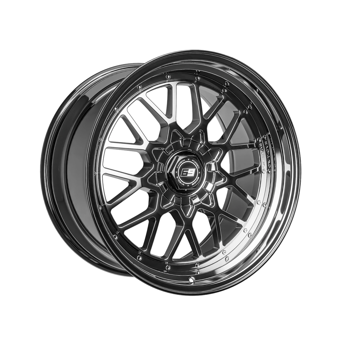 SIXNINE EVO-TWO Felgensatz – 4 Felgen 2× 10,5x20 ET15 VA, 2× 11,5x21 ET17 HA, LiquidMetal passend für BMW M2 G87 – Vorderachse 10,5x20 Halbansicht