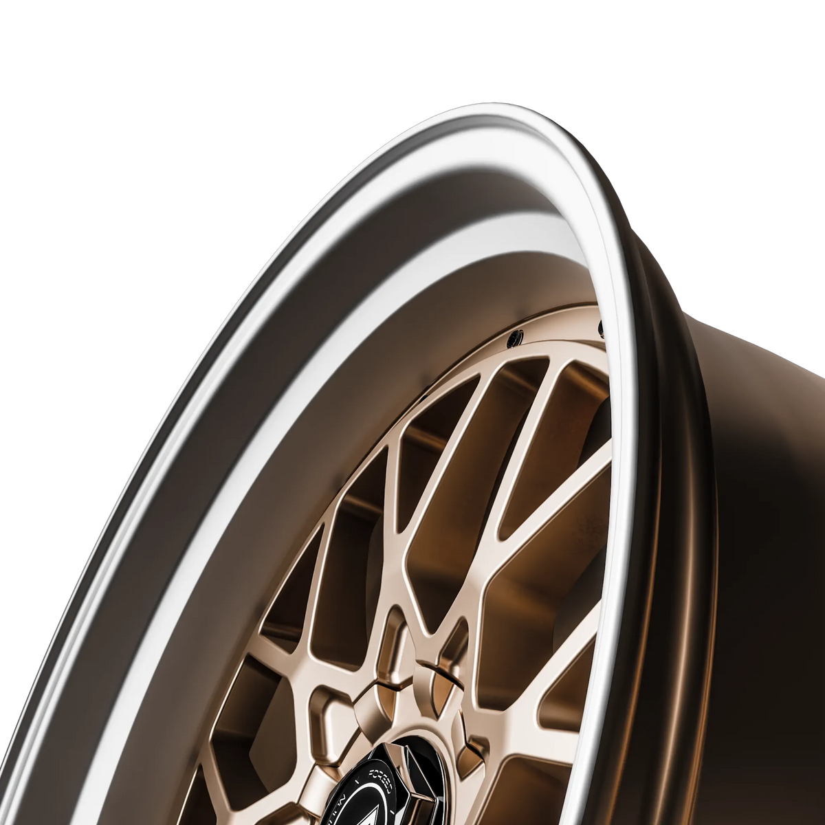 SIXNINE EVO-TWO Felgensatz – 4 Felgen 2× 10,5x20 ET15 VA, 2× 11,5x21 ET17 HA, ChampagneGold passend für BMW M2 G87 – Hinterachse 11,5x21 Detail