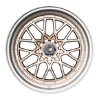 SIXNINE EVO-TWO Felgensatz – 4 Felgen 2× 10,5x20 ET15 VA, 2× 11,5x21 ET17 HA, ChampagneGold passend für BMW M2 G87 – Hinterachse 11,5x21 Frontansicht