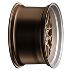 SIXNINE EVO-TWO Felgensatz – 4 Felgen 2× 10,5x20 ET15 VA, 2× 11,5x21 ET17 HA, ChampagneGold passend für BMW M2 G87 – Hinterachse 11,5x21 Seitenansicht