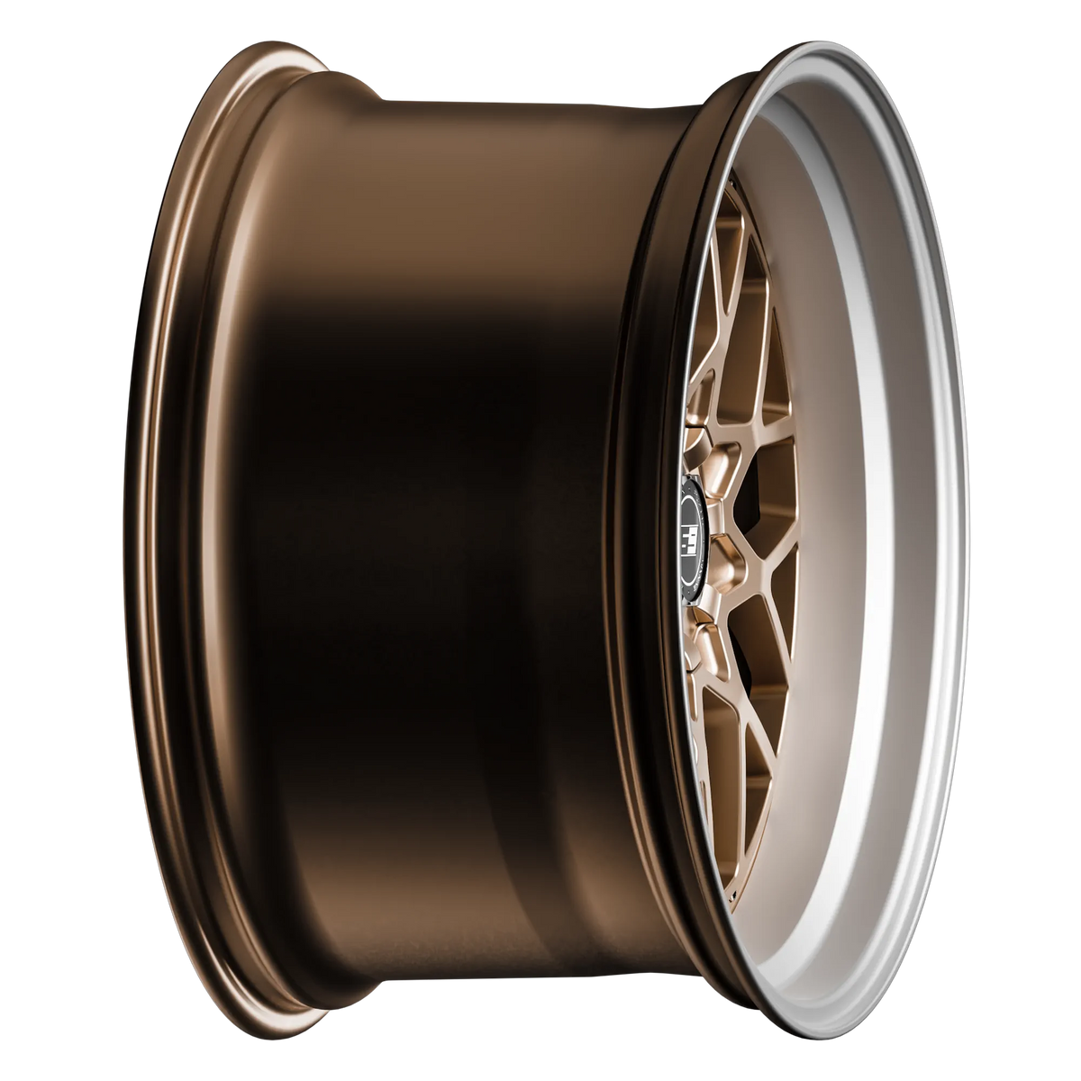 SIXNINE EVO-TWO Felgensatz – 4 Felgen 2× 10,5x20 ET15 VA, 2× 11,5x21 ET17 HA, ChampagneGold passend für BMW M2 G87 – Hinterachse 11,5x21 Seitenansicht