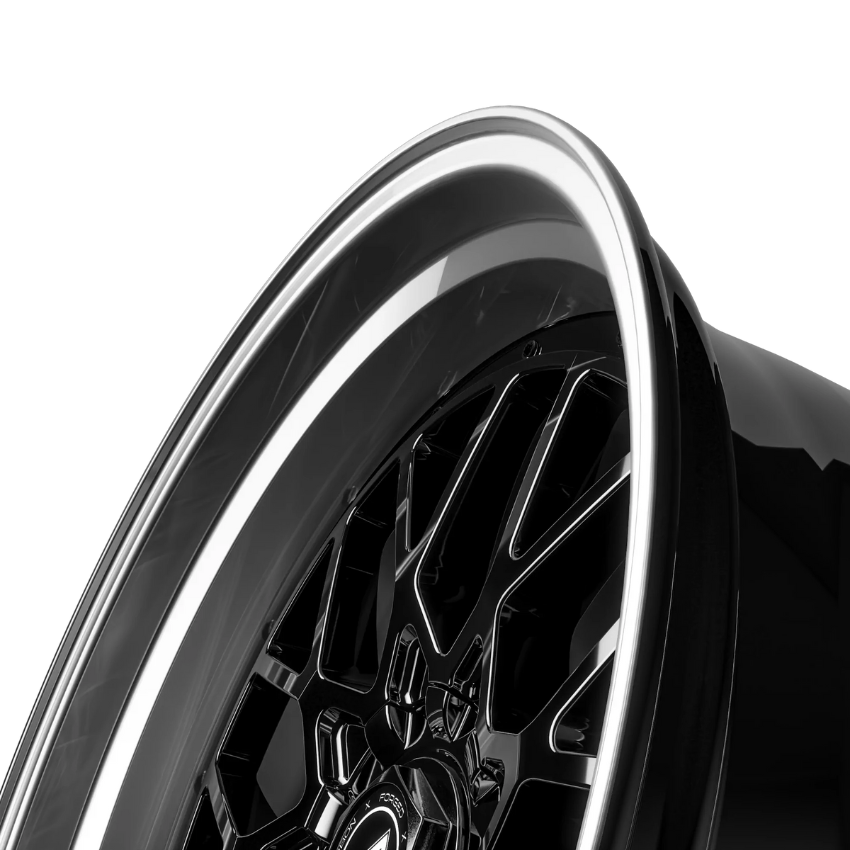SIXNINE EVO-TWO Felgensatz – 4 Felgen 2× 10,5x20 ET15 VA, 2× 11,5x21 ET17 HA, GlossyBlack passend für BMW M2 G87 – Hinterachse 11,5x21 Detail