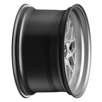 SIXNINE EVO-TWO Felgensatz – 4 Felgen 2× 10,5x20 ET15 VA, 2× 11,5x21 ET17 HA, HyperSilver passend für BMW M2 G87 – Hinterachse 11,5x21 Seitenansicht