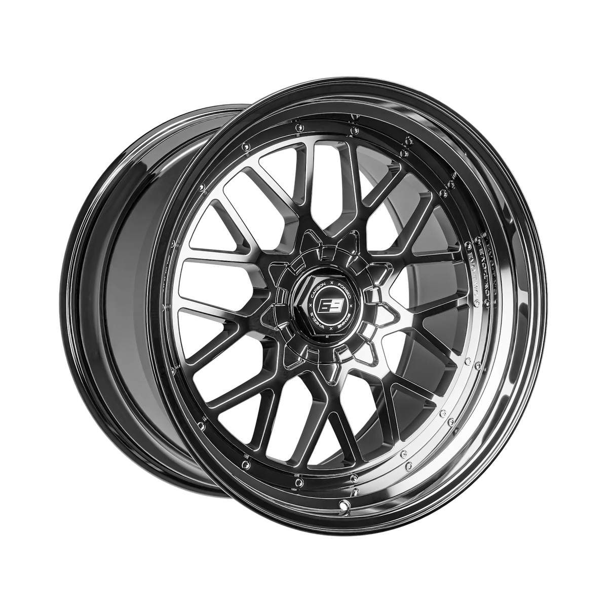 SIXNINE EVO-TWO Felgensatz – 4 Felgen 2× 10,5x20 ET15 VA, 2× 11,5x21 ET17 HA, LiquidMetal passend für BMW M2 G87 – Hinterachse 11,5x21 Halbansicht