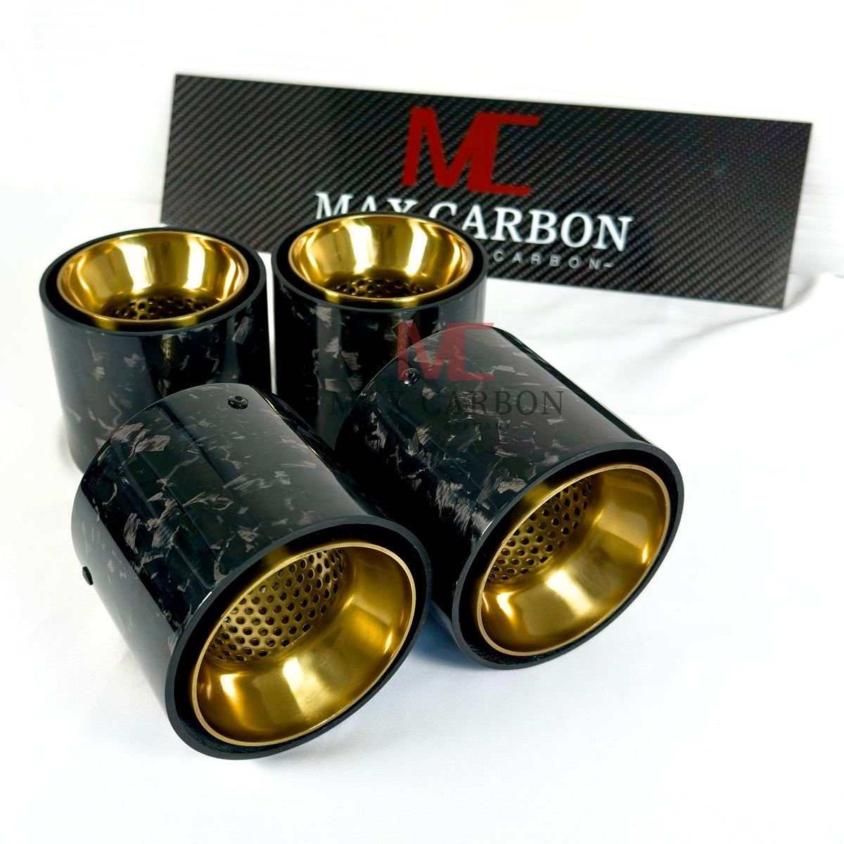 Max Carbon Forged Carbon Endrohrblenden / M3 G80 G81 / M4 G82 G83 passend für BMW M2 G87