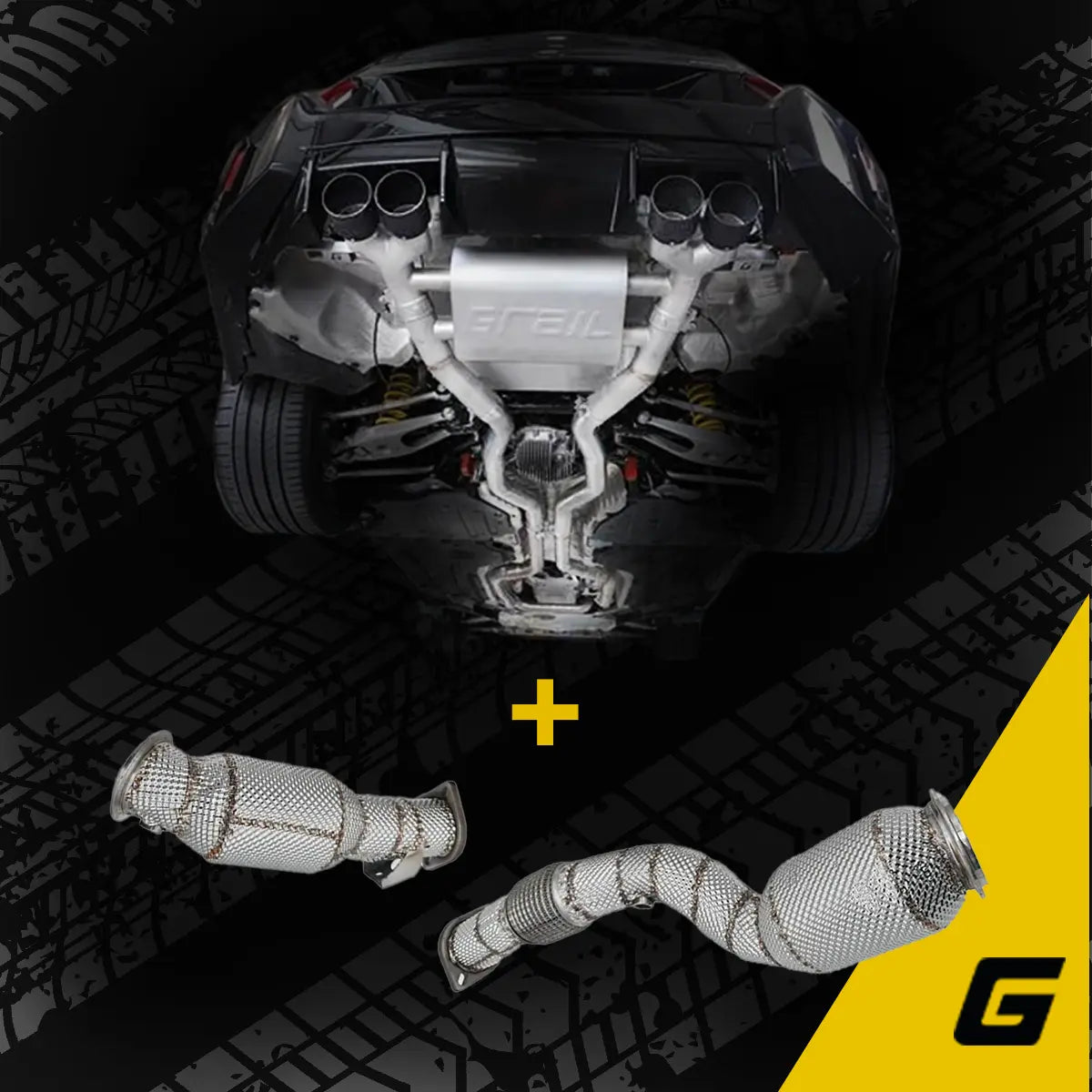 Grail ECE Bundle Abgasanlage mit Downpipe passend für BMW M2 G87 | G87Parts.de