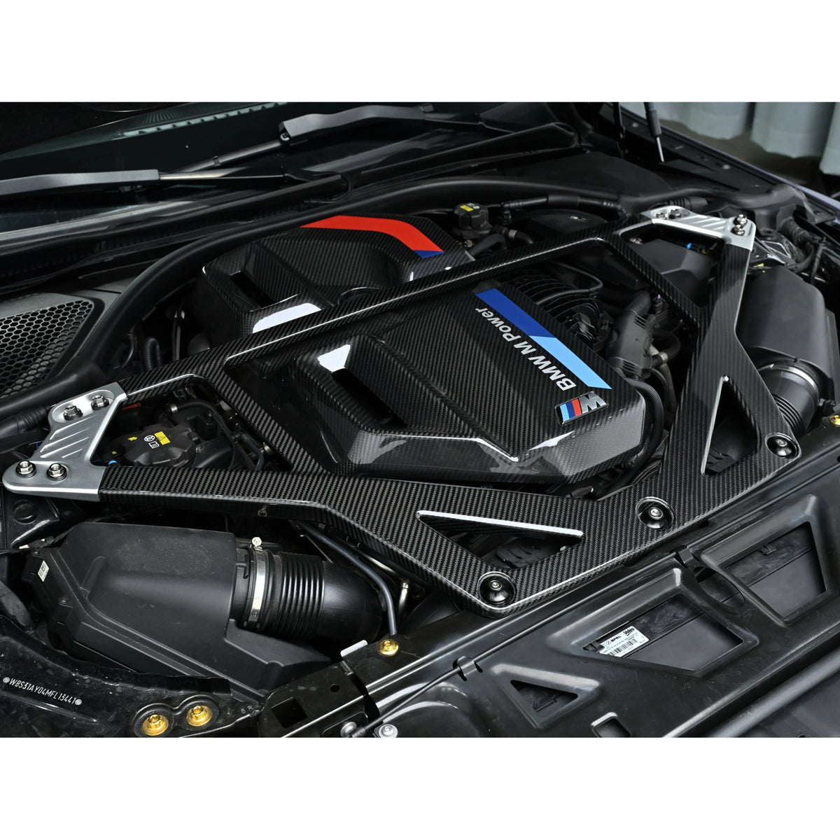 Max Carbon Dry Carbon Domstrebenset V5 SILBER / M3 G80 G81 / M4 G82 G83 passend für BMW M2 G87