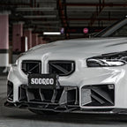 Max Carbon Dry Carbon Front Kühlergrill nur Kompatibel mit SOOQOO FRONTLIPPE passend für BMW M2 G87