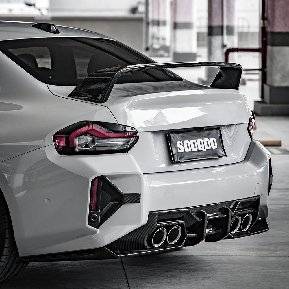 Max Carbon Dry Carbon Heckstoßstangenaufsätze SQ Style passend für BMW M2 G87 – Ansicht 4