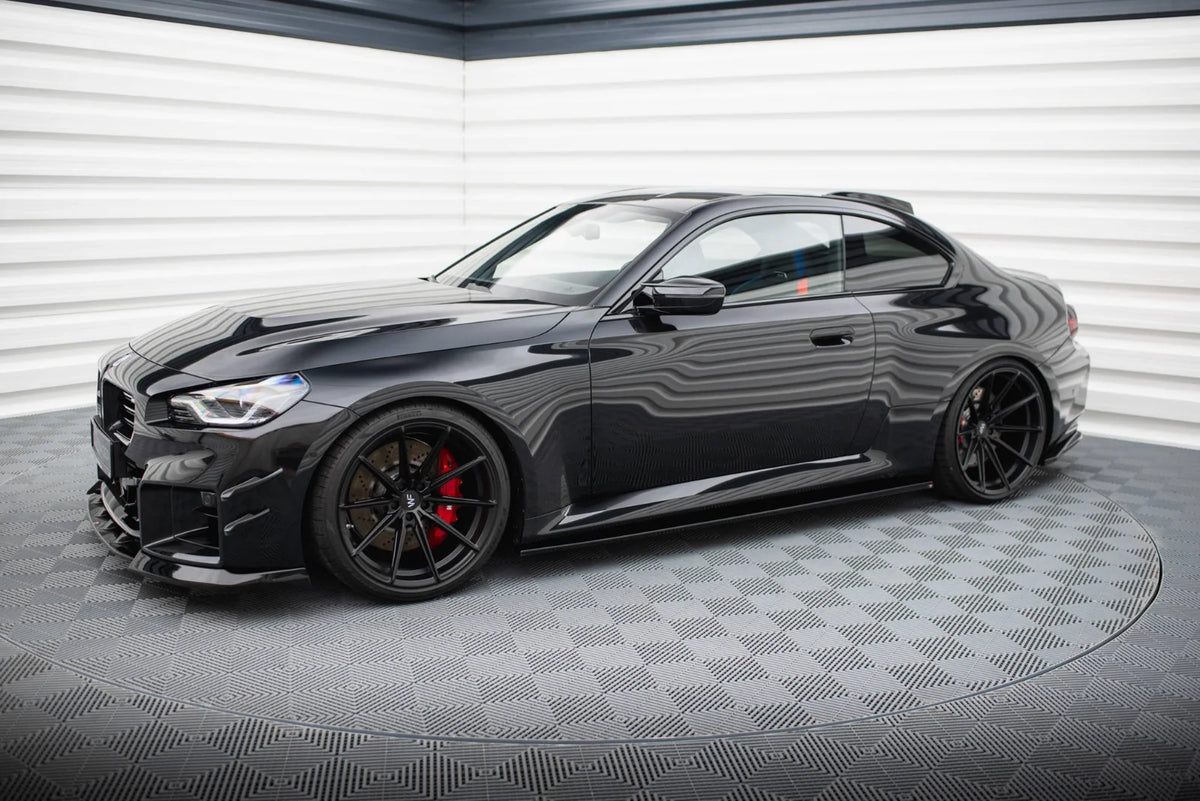 Maxton Design Seitenschweller-Ansätze V.3 – Schwarz glänzend passend für BMW M2 G87